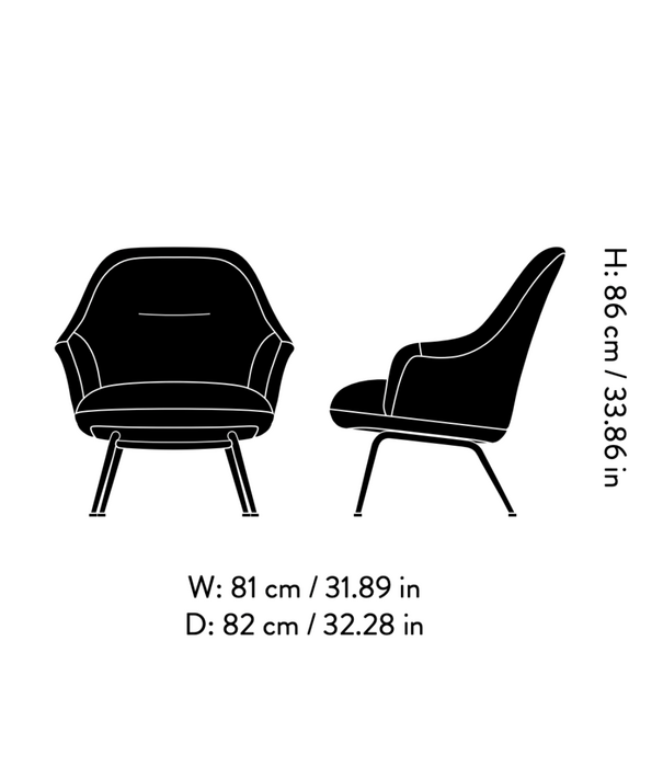 &Tradition Rely HW140 Lounge Chair Yordale Horton UDA30,  bronze legs