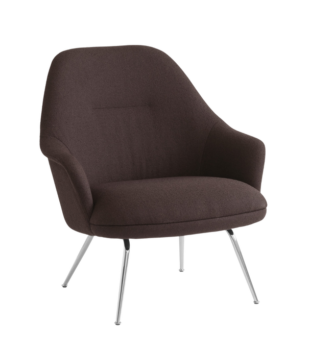 &Tradition Rely HW140 Lounge Chair Saxion 0397, chrome legs