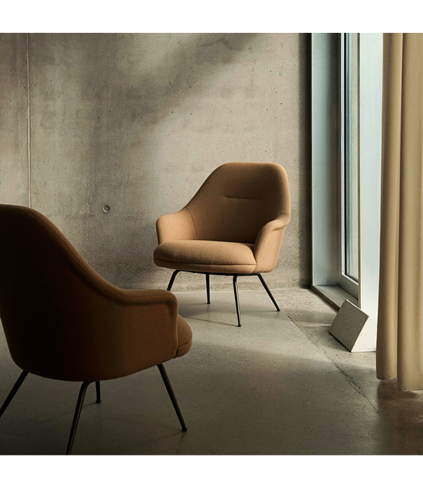 &Tradition Rely HW140 Lounge Chair Re wool 198, black legs