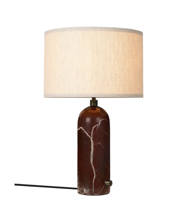 Gubi  Gravity Table Lamp marble, canvas shade