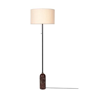 Gravity VloerLamp marmer, canvas kap