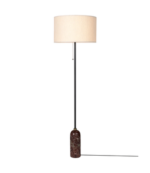 Gravity VloerLamp marmer, canvas kap