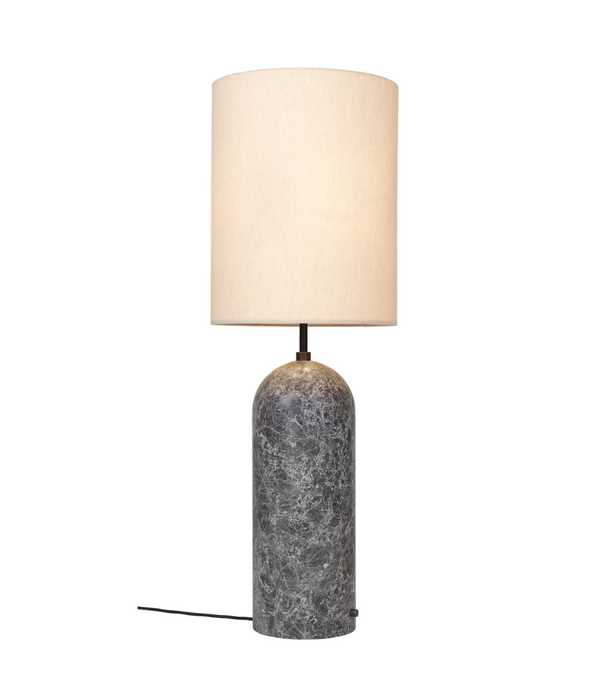Gubi  Gravity Vloerlamp XL marmer, canvas kap