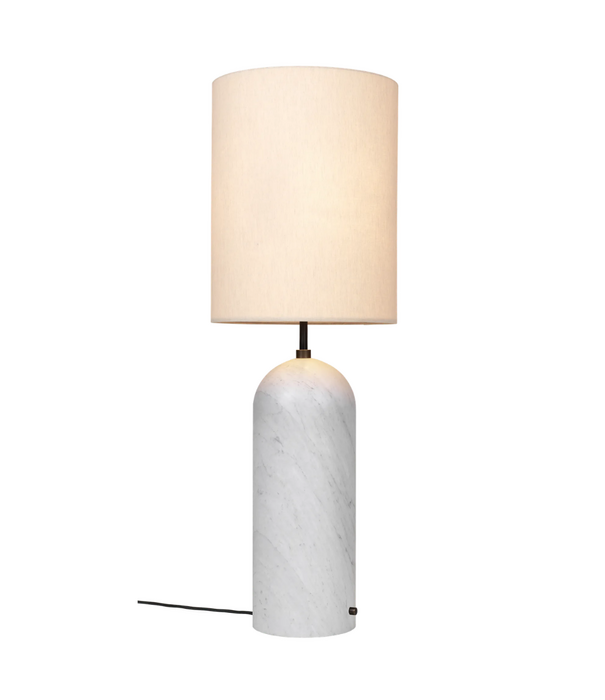 Gubi  Gravity Vloerlamp XL marmer, canvas kap