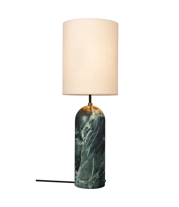 Gubi  Gravity Floor Lamp XL marble, canvas shade