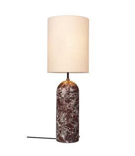 Gravity Vloerlamp XL marmer, canvas kap