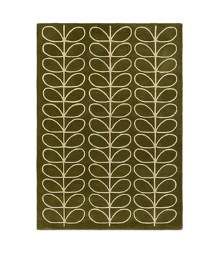 Orla Kiely Rug, Linear Stem - olive green