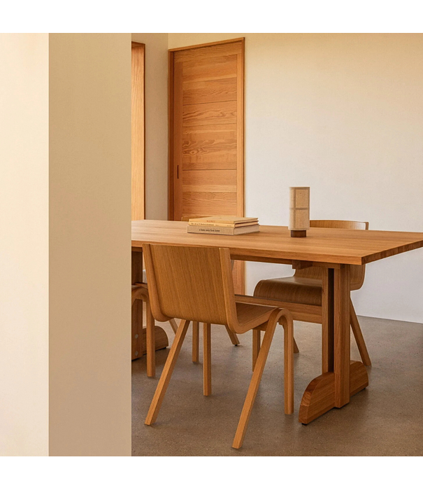 Audo Puffin eettafel, eiken 200cm