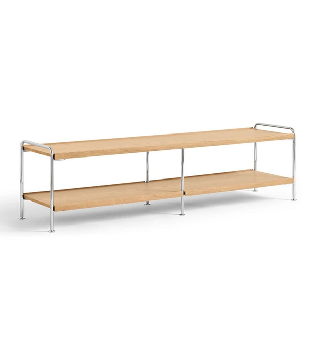 &Tradition Alima NDS4 Low Console Shelf oak, chrome