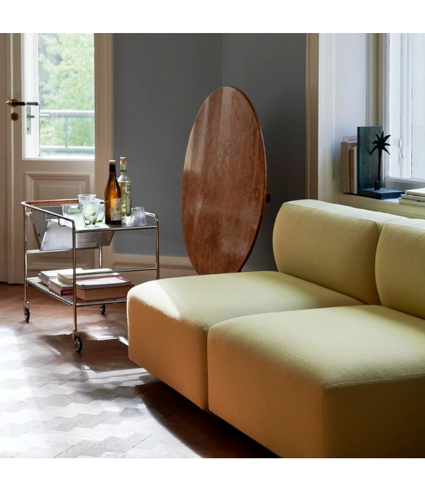 &Tradition Alima NDS4 Low Opbergrek hout, chrome frame