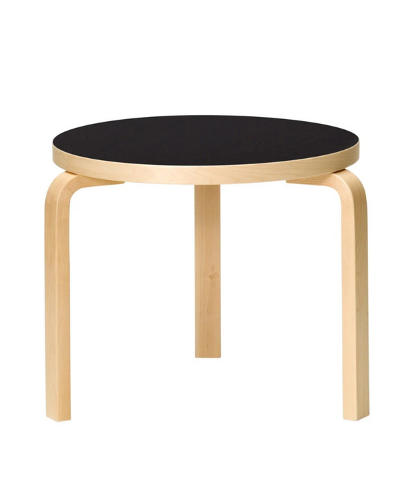 Artek  Aalto 90D Salontafel, walnoot gelakt berken