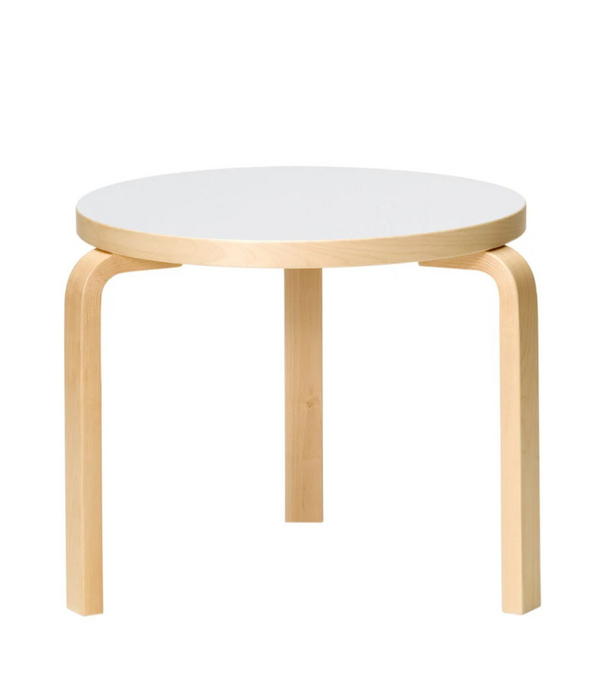 Artek  Aalto 90D Salontafel, walnoot gelakt berken