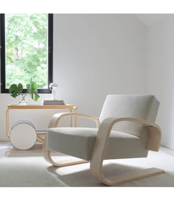 Artek  Aalto Armchair 400 Tank,  Black leather