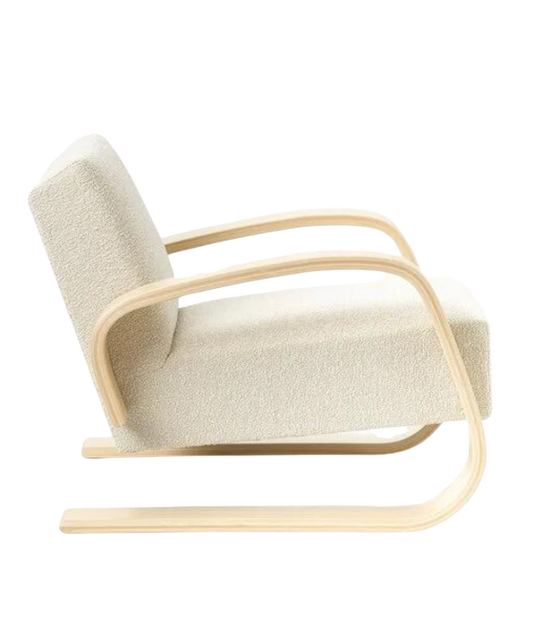Artek  Aalto Armchair 400 Tank, berken, Nubia cream/pearl 02
