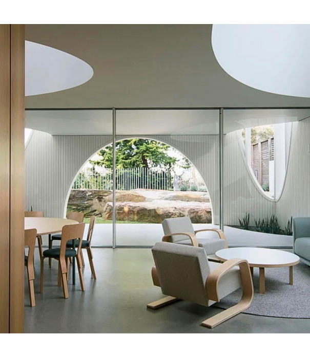Artek  Aalto Armchair 400 Tank, birch, Hallingdal 100 ecru