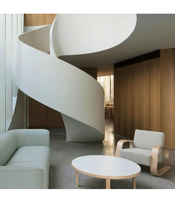 Artek  Aalto Armchair 400 Tank , berken, Hallingdal 100 ecru