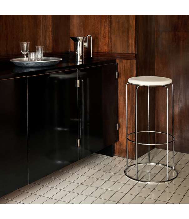 &Tradition Panton Wire VP15 Counter Barkruk hoogglans gepolijst