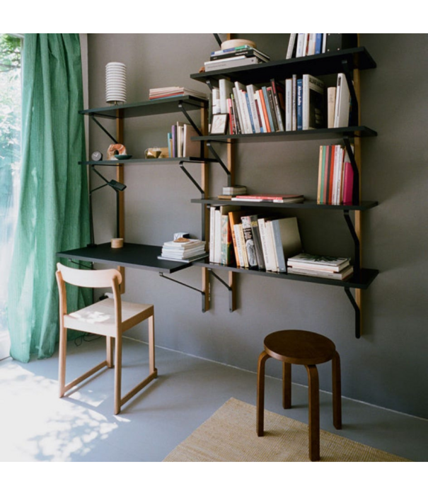 Artek  Stool 60 Kruk berken, Zebra bruin / wit