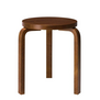 Stool 60 Kruk berken, walnoot gebeitst