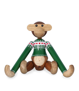 Christmas Jumper Green Monkey Small