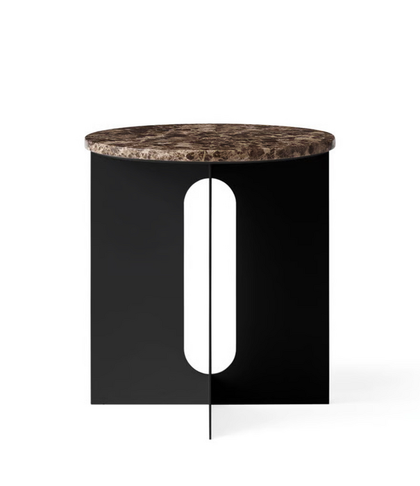Audo Androgyne Side table Emperador marble, black