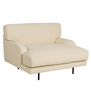 Flaneur Lounge Stoel Gubi Boucle 01 cream, mat zwart poten