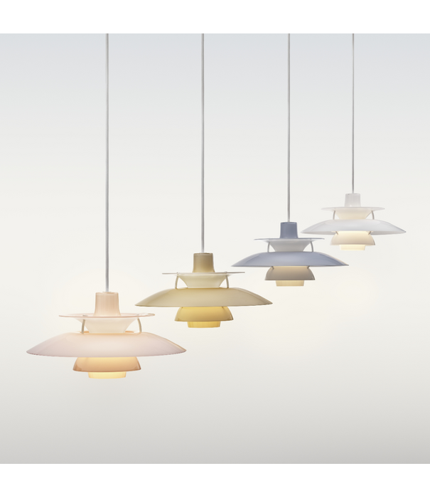 Louis Poulsen  PH5 Hanglamp 320 opaal pale rose