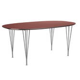 Superellipse B616 Table rusty red laminate 170cm