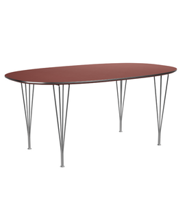 Superellipse B616 Table rusty red laminate 170cm