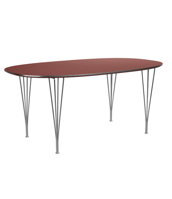 Fritz Hansen Superellipse B616 Tafel rusty red laminaat 170cm