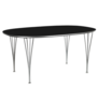 Superellipse B616 Tafel zwart laminaat, zwart