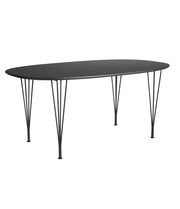 Fritz Hansen Superellipse B616 Table black laminate, black