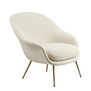 Bat Lounge Stoel Dora Boucle 001 cream, antiek messing poten