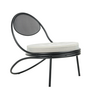 Copacabana Lounge Chair black,  cushion Leslie Stripe