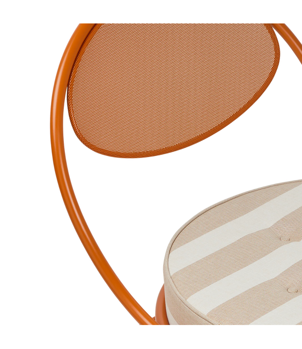Gubi  Copacabana Lounge Chair orange, cushion Leslie Stripe