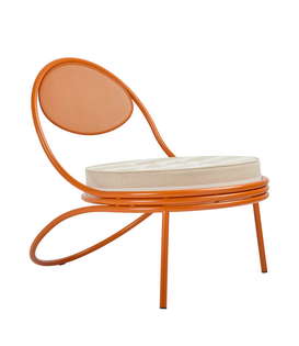 Copacabana Lounge Chair orange, cushion Leslie Stripe
