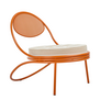 Copacabana Lounge Chair orange, cushion Leslie Stripe