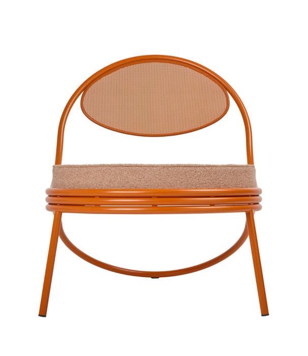 Gubi  Copacabana Lounge Chair orange, cushion Lorkey 44