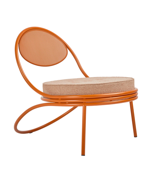 Gubi  Copacabana Lounge Chair orange, cushion Lorkey 44