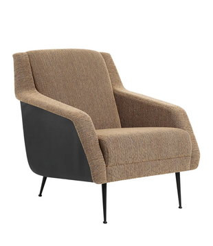 CDC.1 Lounge Stoel Gubi Boucle 05 bruin, zwart soft leer