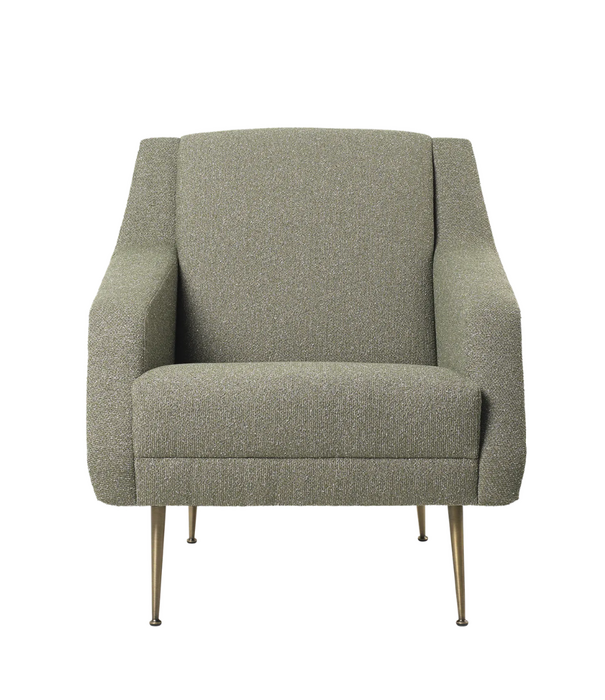 Gubi  CDC.1  Lounge Chair Gubi Boucle 05 brown, black base
