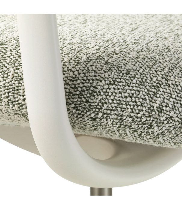 Vitra  Mynt Soft Stoel 4 ster basis soft light, Nubia ivory / forest