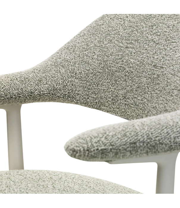 Vitra  Mynt Soft Chair 4 star base soft light, Nubia ivory / forest