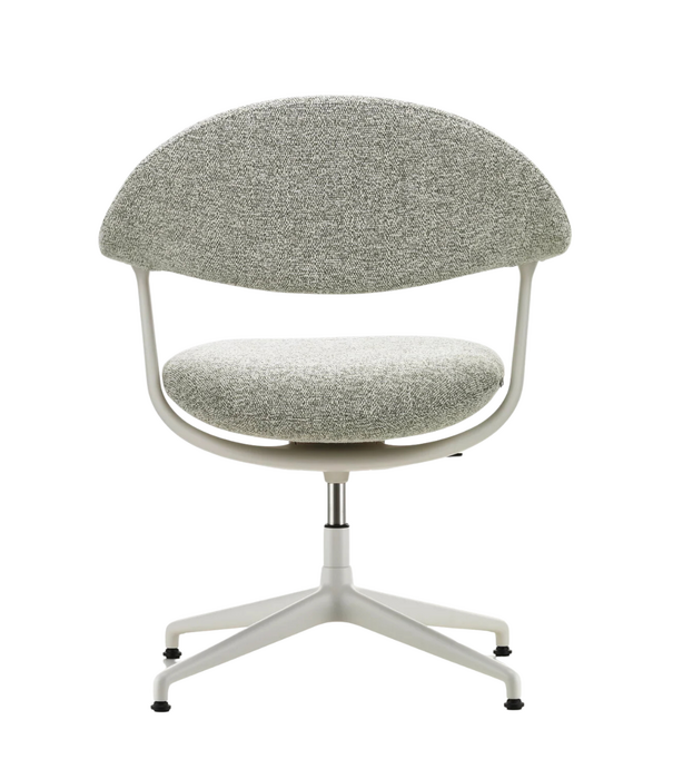 Vitra  Mynt Soft Stoel 4 ster basis soft light, Nubia ivory / forest