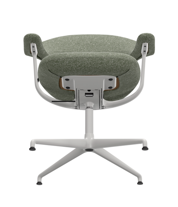 Vitra  Mynt Soft Stoel 4 ster basis soft light, Nubia ivory / forest