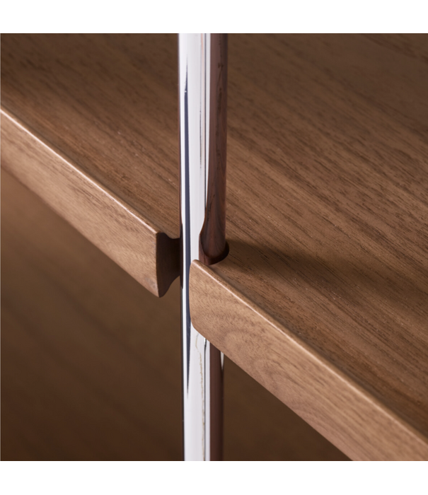&Tradition Alima NDS5 Medium Opbergrek hout, chrome frame