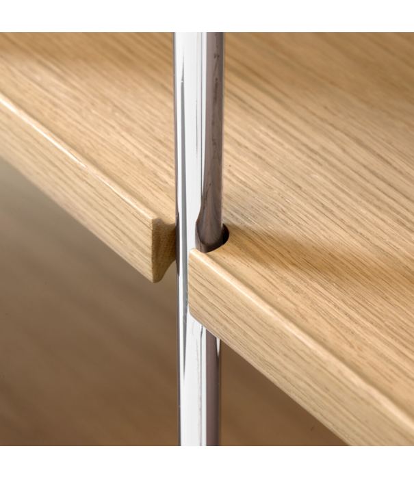 &Tradition Alima NDS5 Medium Opbergrek hout, chrome frame