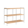 Alima NDS5 Medium Opbergrek hout, chrome frame
