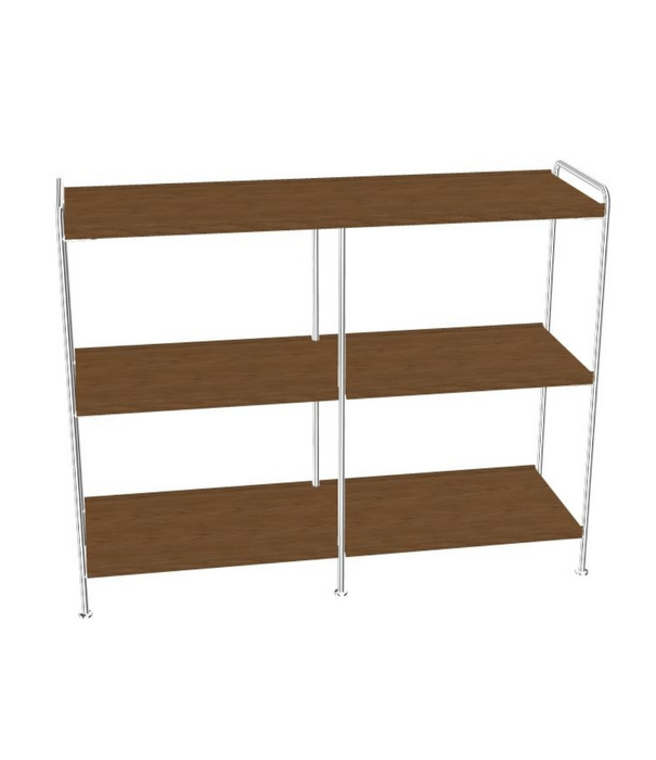 &Tradition Alima NDS5 Mid Size Storage Rack wood, chrome frame