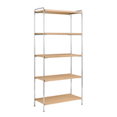 Alima NDS6 High Storage Rack wood, chrome frame